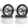 4Pack Aluminum Alloy 1.9" Beadlock Wheel Rims Hubs 6-Spoke Compatible with Traxxas TRX4 Axial SCX10 SCX10-II 90046 Wraith D90 D110 Tamiya CC01 1/10 RC Crawler Car (Silver) view 2