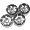 4Pack Aluminum Alloy 1.9" Beadlock Wheel Rims Hubs 6-Spoke Compatible with Traxxas TRX4 Axial SCX10 SCX10-II 90046 Wraith D90 D110 Tamiya CC01 1/10 RC Crawler Car (Silver) view 3