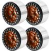 4Pack ShareGoo Aluminum Alloy 1.9" Beadlock Wheel Rims Hubs Compatible with Traxxas TRX4 Axial SCX10 RCAWD D90 D110 Tamiya CC01 1/10 RC Crawler Car (Orange) view 1