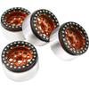 4Pack ShareGoo Aluminum Alloy 1.9" Beadlock Wheel Rims Hubs Compatible with Traxxas TRX4 Axial SCX10 RCAWD D90 D110 Tamiya CC01 1/10 RC Crawler Car (Orange) view 4