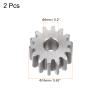 HARFINGTON 2pcs Flat Spur Pinion Gear 5mm Bore 14T Mod 1 Stainless Steel Spur Diff Differential Motor Gear RC Car Replacement Parts view 3