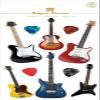 3D Electric Guitars Stickers Set view 1