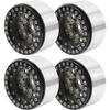 4Pack ShareGoo Aluminum Alloy 1.9" Beadlock Wheel Rims Hubs Compatible with Traxxas TRX4 Axial SCX10 RCAWD D90 D110 Tamiya CC01 1/10 RC Crawler Car (Titanium) view 2