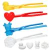 Holady 4PCS Large Size Snowball Maker Clip,Snowball Maker Tool with Handle for Snow Ball Fights, Snow Toys Kids Winter Outdoor ToysDeer,Love Heart,Duck,Snowflake Shape view 1