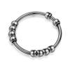 Ursilver Sterling Silver Spinner Ring, S925 Anxiety Ring for Women Men, Vermeil Black, Relief Stress Fidget Ring, Hypoallergenic view 1