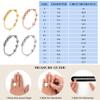 Ursilver Sterling Silver Spinner Ring, S925 Anxiety Ring for Women Men, Vermeil Black, Relief Stress Fidget Ring, Hypoallergenic view 4