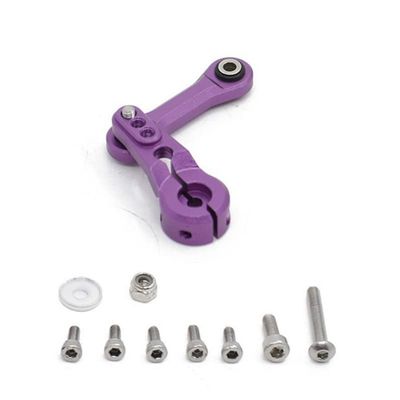BEINME Metal 25T Servo Arm + Link Rod for ARRMA 1/7 Infraction Mojave 1/8 KRATON SENTON Typhon Talion Outcast Upgrade Parts (Color : Purple)