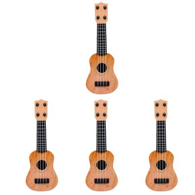 jojofuny Girls Toys Age 4-5 4pcs Mini Ukulele Toy Musical Instrument Model Plastic Ukulele Model Instruments Kids Musical Educational Music