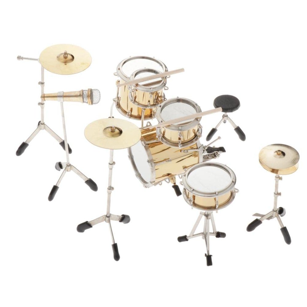 1:6 Scale Miniature Drum Kit Collectible for for 12 ''