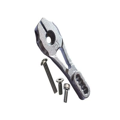 GPM 4PC Set Upgrades Aluminum Servo Horn 25T (4 Positioning Holes) for 1/10 TRX4 Defender Trail Crawler (82056-4) RC Cars (Silver)