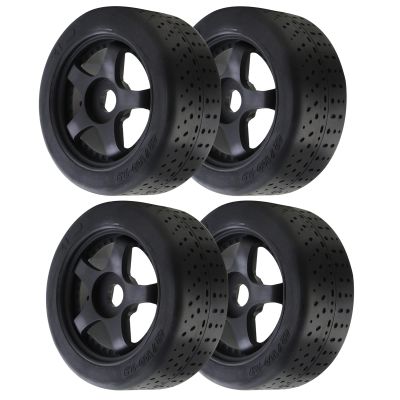 4X 17mm Hex Wheel Rims & Plastic + Rubber Tires for ARRMA Infraction 6S ARA109001