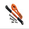GPM 6PC Set Upgrades Aluminum Servo Horn 25T (4 Positioning Holes) W. Adjustable Steering Link for 1/10 TRX4 Defender Trail Crawler (82056-4) RC Cars (Orange) view 1