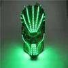 Gracecolorlife Flashing El Wire Mask Led Glowing Beauty Christmas Party Mask Festival Event Haloween Mask (Yellow led) view 3