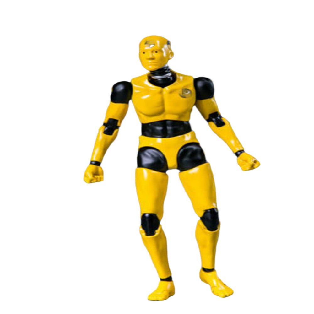1/12 Scale Male Action Figure,6inch Flexible Yellow Testman Crash Test Dummy Action Figure Body Collection (B)