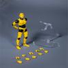 1/12 Scale Male Action Figure,6inch Flexible Yellow Testman Crash Test Dummy Action Figure Body Collection (B) view 2