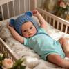 KAWAYII 20 Inch Newborn Baby Doll Open Eyes Reborn Baby Realistic Soft Vinyl Lifelike Reborn Boy Doll Soft Cloth Body for Newborn Babies Playmates view 1
