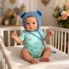 KAWAYII 20 Inch Newborn Baby Doll Open Eyes Reborn Baby Realistic Soft Vinyl Lifelike Reborn Boy Doll Soft Cloth Body for Newborn Babies Playmates view 2