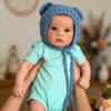 KAWAYII 20 Inch Newborn Baby Doll Open Eyes Reborn Baby Realistic Soft Vinyl Lifelike Reborn Boy Doll Soft Cloth Body for Newborn Babies Playmates view 3