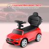OLAKIDS Push Car for Toddlers, 3 in 1 Licensed Mercedes Benz Baby Sliding Walking with Parent Control Handle Adjustable Canopy Guardrail Under Seat Storage, Kids Ride on Toys with Horn (Red) view 3