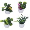 Potted Plants 1 12 Scale, Lifelike Miniature Bonsai Plant Mini Fake Plants Dollhouse Furniture 1 12 Scale Doll House Accessories for Home Decor view 1