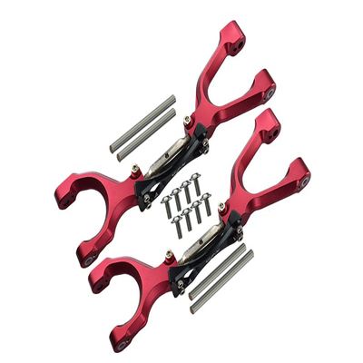 GPM Upgrades Spring Steel + Aluminum Supporting Mount with Front/Rear Upper Arms Set for X-Maxx 6S/8S Monster Truck77086-4 RC Cars (red)