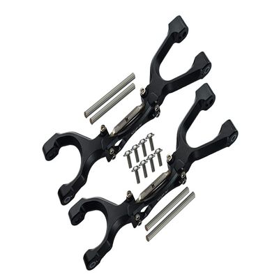 GPM Upgrades Spring Steel + Aluminum Supporting Mount with Front/Rear Upper Arms Set for X-Maxx 6S/8S Monster Truck77086-4 RC Cars (Black)