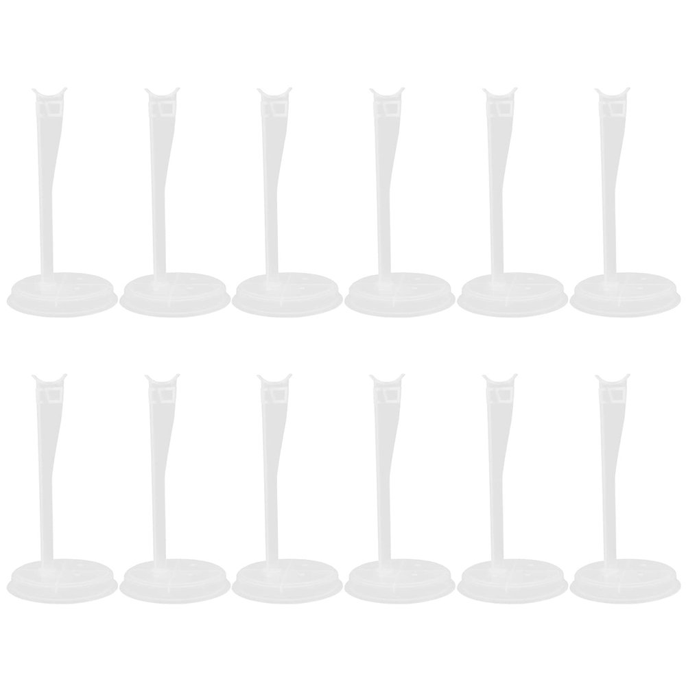 jojofuny 12pcs Doll Display Stand Plastic Support Rack for Various Sized Dolls Display and Play Random Colors Included