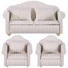 Toddmomy 1 12 Scale Doll House Furnitures 3pcs Sofa Miniature Dollhouse Toy Parlor Bedroom Decoration Accessories view 1