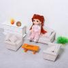 Toddmomy 1 12 Scale Doll House Furnitures 3pcs Sofa Miniature Dollhouse Toy Parlor Bedroom Decoration Accessories view 2