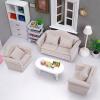 Toddmomy 1 12 Scale Doll House Furnitures 3pcs Sofa Miniature Dollhouse Toy Parlor Bedroom Decoration Accessories view 3