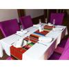 10 Pcs Mexican Fiesta Tablecloth Mexican Table Runner 108 x 54 Inch Plastic Striped Theme Party Decor Fiesta Colorful Striped Table Cover for Cinco De Mayo Party(White) view 4