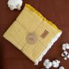 100% Cotton Unisex Baby Muslin Cover, 4 Layers, 100 * 120 cm, Swaddle Blanket for Newborn Babies, Baby Muslin Blanket Soft (Mustard) view 1