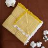 100% Cotton Unisex Baby Muslin Cover, 4 Layers, 100 * 120 cm, Swaddle Blanket for Newborn Babies, Baby Muslin Blanket Soft (Mustard) view 2