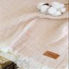 100% Cotton Unisex Baby Cover, 4 Layers, Swaddle for Newborn Baby,110 * 120 cm Muslin Blanket, Baby Muslin Blanket Soft (Beige) view 4