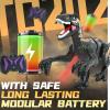 APOBATK Remote Control Dinosaur Toys for Kid - Walking Dinosaur Toys for Boys 5-7RC Jurassic Velociraptor Toys 8-12Robot 3-5 with Light Sounds Birthday Gift Toy for Boys Age 3+ Rechargeable Black view 4