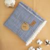 100% Cotton Unisex Baby Muslin Cover Swaddle Blanket for Newborn Babies Baby Muslin Blanket Soft (Blue) view 1