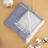 100% Cotton Unisex Baby Muslin Cover Swaddle Blanket for Newborn Babies Baby Muslin Blanket Soft (Blue) view 2