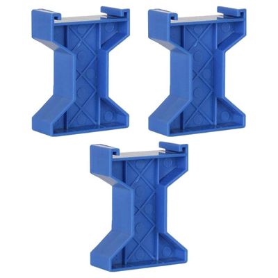 Almencla 3pcs/Set Train Bridge Piers Wooden Railway Accessories Model Train Bridge Part, Style A Blue