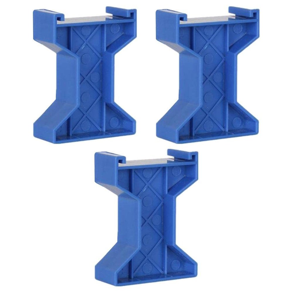 Almencla 3pcs/Set Train Bridge Piers Wooden Railway Accessories Model Train Bridge Part, Style A Blue