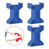 Almencla 3pcs/Set Train Bridge Piers Wooden Railway Accessories Model Train Bridge Part, Style A Blue view 2