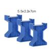 Almencla 3pcs/Set Train Bridge Piers Wooden Railway Accessories Model Train Bridge Part, Style A Blue view 4