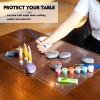 100 Pack 100 Pack Clear Disposable Placemats Sticky Transparent Table Mat Tray Cover Adhesive Placemats for Baby Toddler Kids Adults Schools Family Restaurant Airplane Tray Cover(12 x 18 inch) view 4