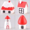8pcs Miniature Christmas Ornament Resin House Figurine Cake Topper for Xmas DIY Dollhouse Craft Decor view 2