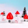 8pcs Miniature Christmas Ornament Resin House Figurine Cake Topper for Xmas DIY Dollhouse Craft Decor view 4