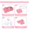 Rakki Dolli Doll Carrier Doll Carry Cot Doll Carry Crib Set with Feeding Utensils Feeding & Changing Accessaries 7 Pieces Set, Fits for 16-18 Inch American Girl Dolls view 2