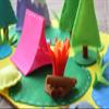 Camping Felt Play Mat, Waldorf Play Set, Small World for Kids, Pretend Play, Travel Educational Toy, Playscape Children Activity Imagination, Camping Adventure Toy, Interactive Play Set view 3