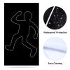 Keymall 15 Pcs Crime Scene Decoration Includes Body Silhouette Caution Tape Evidence Marker Bag Footprint Bullet Hole Stickers For Halloween CSI Theme Murder Mystery Dinner Party Room Decor view 2
