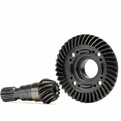 Hard Steel Diff Ring Pinion Gear for Traxxas X-MAXX 1/5 Front + Rear Helical Teeth Steel Part (Front Pinion Gear +Diff Ring)