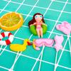 11 Pcs Swimming Pool Cake Decoration - Hawaiian Beach Chair Umbrella Cake Toppers for Summer Birthday Party Supplies, Pink view 4