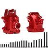 RC GearBox, Aluminum Alloy Front & Rear Universal Gearbox for TRAXXAS 1/8 4WD SLEDG RC Car Replacement Parts(Red) view 4